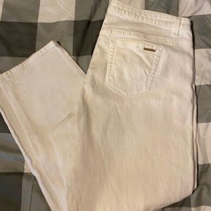 Michael Kors Dillon Relaxed White Jeans Size 16W